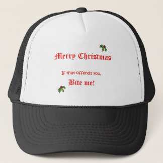 Xmas Bite Me Trucker Hat