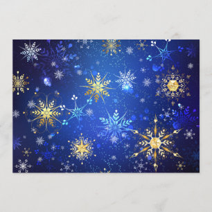XMAS Blue Background with Golden Snowflakes Programme