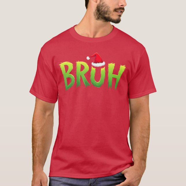 Xmas Bruh Christmas eens Boys Funny Christmas vint T-Shirt (Front)