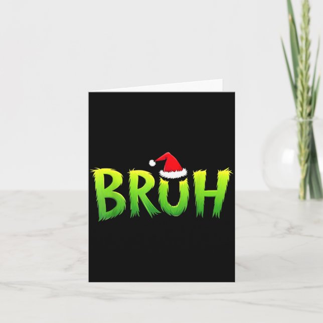 Xmas Bruh Christmas Kids Teens Boys Funny Christma Card (Front)