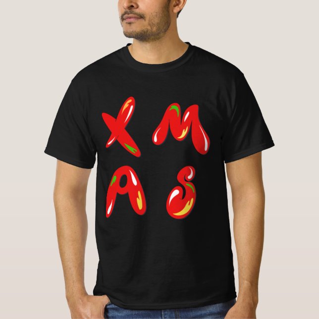 Xmas Bubble Text   T-Shirt (Front)