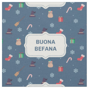 xmas buona Befana fabric