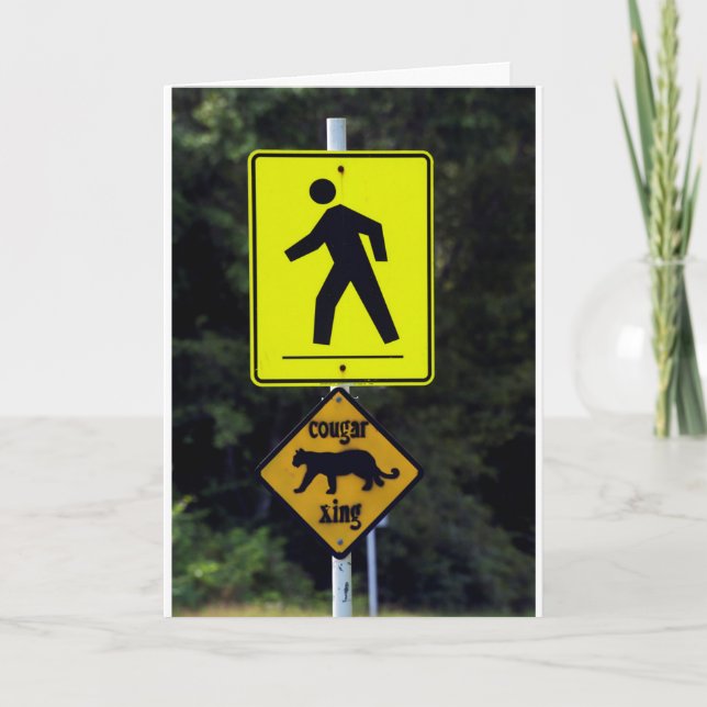 Xmas Card: O Come All Ye Cougars... Holiday Card (Front)