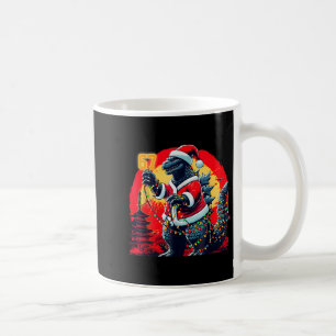 Xmas Christmas Santazilla 67 Funny Holiday Monster Coffee Mug