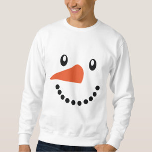 Xmas Christmas Snowman Face Mens Sweater