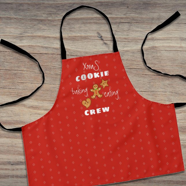 XmaS Cookie Baking Eating Crew-Gingerbread Pals Apron (Ready to cook!)