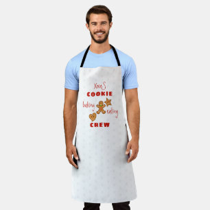 XmaS Cookie Baking&Eating Crew-Red text Apron