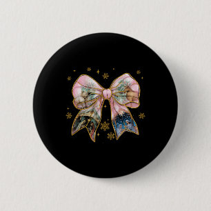Xmas Coquette Bow Jesus Christian Bible Verse Nati 6 Cm Round Badge