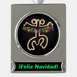 Xmas Coqui Taino Banner Ornament