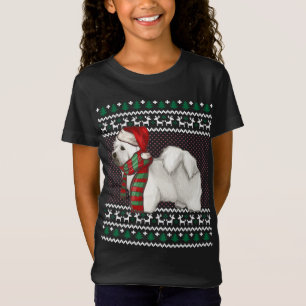 Xmas Coton de Tulear Dog Santa Hat Ugly Christmas T-Shirt