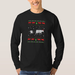 Xmas Cow Farmer Ugly Christmas Sweater