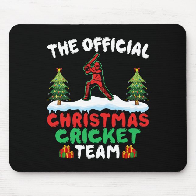Xmas Cricket Player Coach - Funny Cricket Lover Ch Mouse Pad (Front)