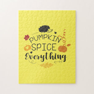 Xmas Cute Autumn Fall Pumpkin Spice Everything Jigsaw Puzzle