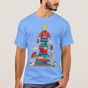 Xmas Cute Books Lovers Funny Holiday Books Christm T-Shirt
