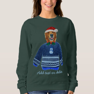 Xmas Cute Golden Retriever Ugly Christmas Dog Mum Sweatshirt