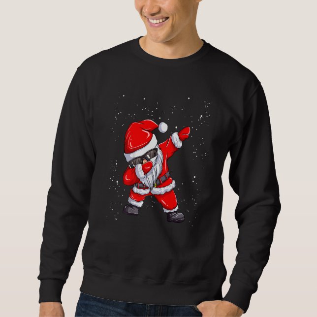 Xmas Dab Dance Dabbing Santa Claus Christmas Boys  Sweatshirt (Front)