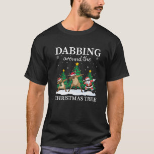 Xmas Dabbing Elk Reindeer Santa Christmas Dab Prem T-Shirt