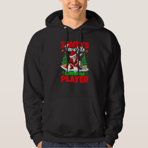 Xmas Dabbing Santa S Favourite Cornhole Player Chr Hoodie