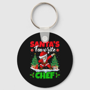 Xmas Dabbing Santas Favorite Chef Christmas Key Ring
