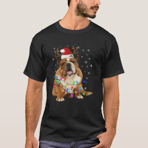 Xmas Day Bulldog  Santa Hat Dog  Christmas 2022 T-Shirt