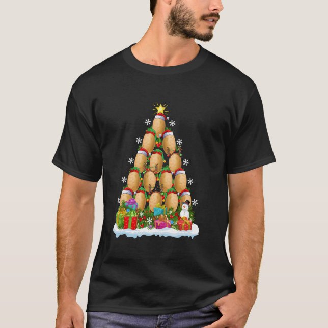 Xmas Decoration Santa Vegetable Potato Christmas T T-Shirt (Front)