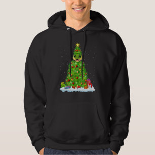 Xmas Decorations Lights Santa Alligator Christmas Hoodie
