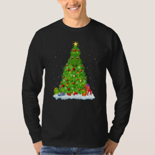 Xmas Decorations Lights Santa Crocodile Christmas  T-Shirt