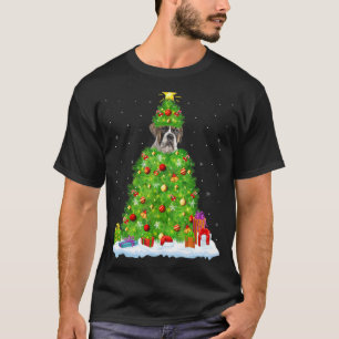 Xmas Decorations Lights Santa English Bulldog Chri T-Shirt