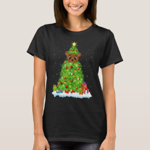 Xmas Decorations Lights Santa Grizzly Bear Christm T-Shirt