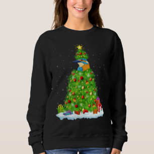 Xmas Decorations Lights Santa Kingfisher Bird Chri Sweatshirt