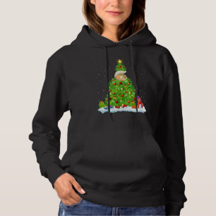 Xmas Decorations Lights Santa Oyster Christmas Tre Hoodie