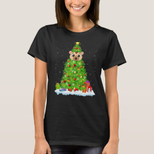 Xmas Decorations Lights Santa Porcupine Christmas T-Shirt