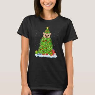 Xmas Decorations Lights Santa Porcupine Christmas T-Shirt