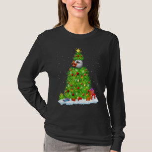 Xmas Decorations Lights Santa Puffin Bird Christma T-Shirt