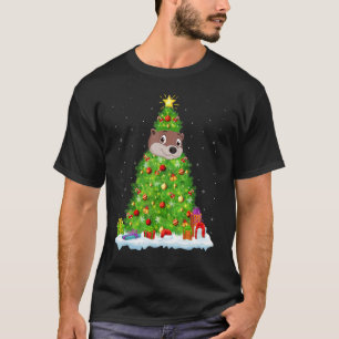 Xmas Decorations Lights Santa Sea Otter Christmas  T-Shirt