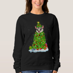 Xmas Decorations Lights Santa Sugar Glider Christm Sweatshirt