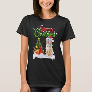 Xmas Decorations Santa Australian Shepherd Dog Chr T-Shirt