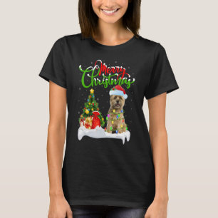 Xmas Decorations Santa Cairn Terrier Dog Christmas T-Shirt
