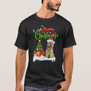 Xmas Decorations Santa Cairn Terrier Dog Christmas T-Shirt