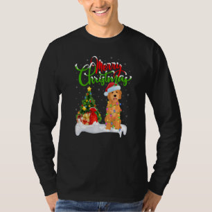 Xmas Decorations Santa Goldendoodle Dog Christmas T-Shirt