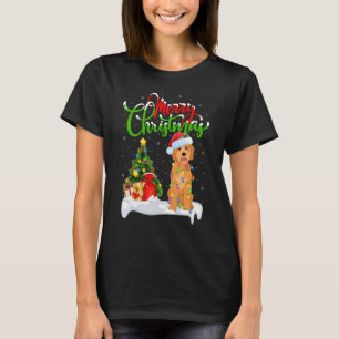 Xmas Decorations Santa Goldendoodle Dog Christmas T-Shirt
