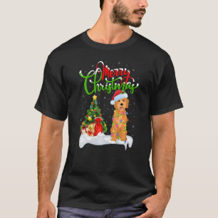 Xmas Decorations Santa Goldendoodle Dog Christmas  T-Shirt