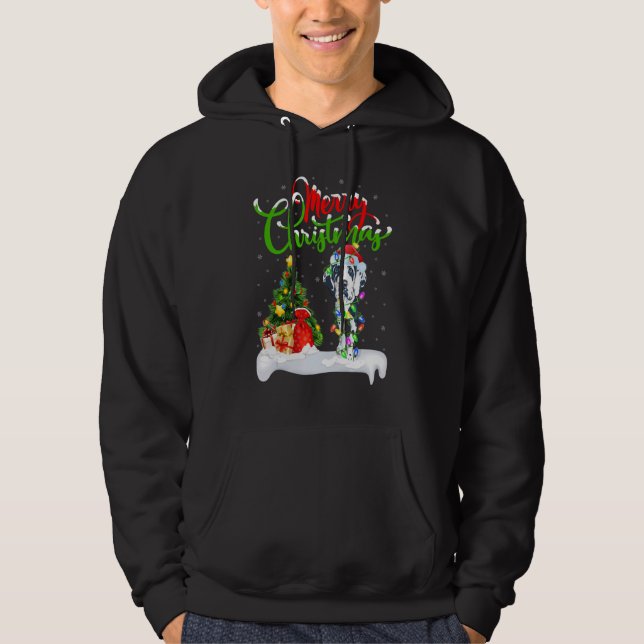 Xmas Decorations Santa Great Dane Dog Christmas Hoodie (Front)