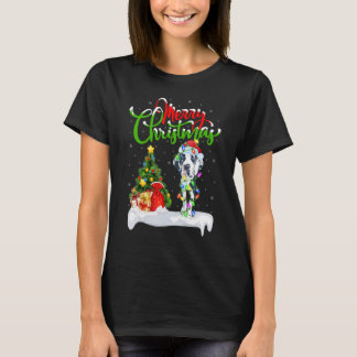 Xmas Decorations Santa Great Dane Dog Christmas T-Shirt