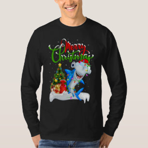 Xmas Decorations Santa Hammerhead Shark Christmas T-Shirt