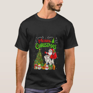 Xmas Decorations Santa Riding Great Pyrenees Dog C T-Shirt
