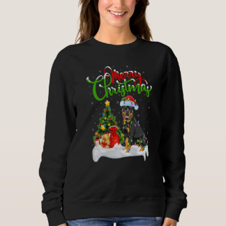 Xmas Decorations Santa Rottweiler Dog Christmas Sweatshirt