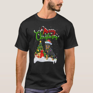 Xmas Decorations Santa Rottweiler Dog Christmas T-Shirt