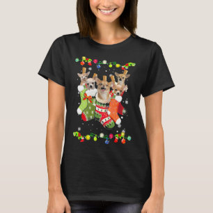 Xmas Dog Chihuahua Christmas Lights T-Shirt