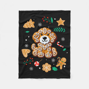 Xmas Dog Gingerbread Goldendoodle Golden Doodle Ch Fleece Blanket